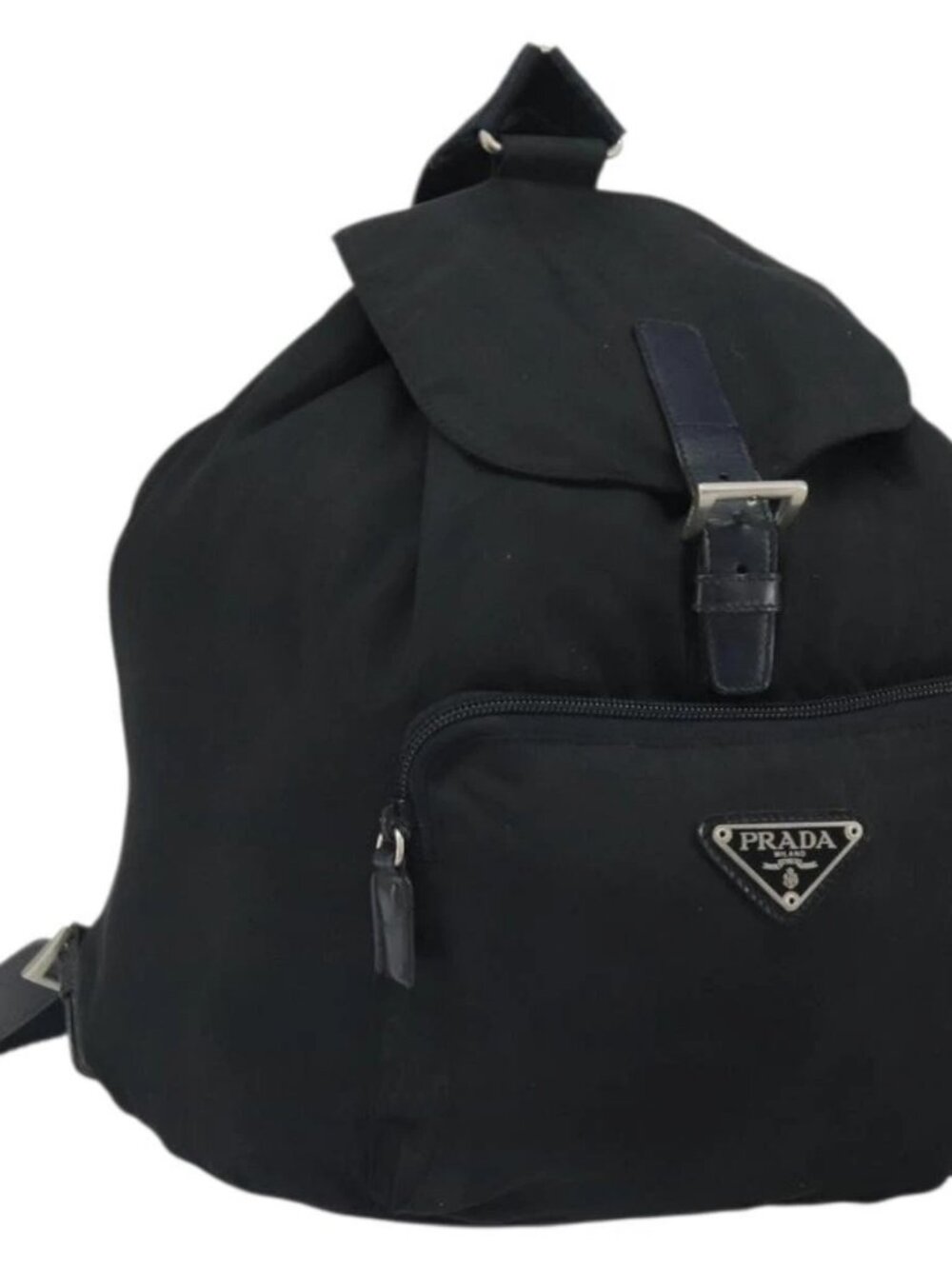 PRADA Backpack Nylon Black Silver